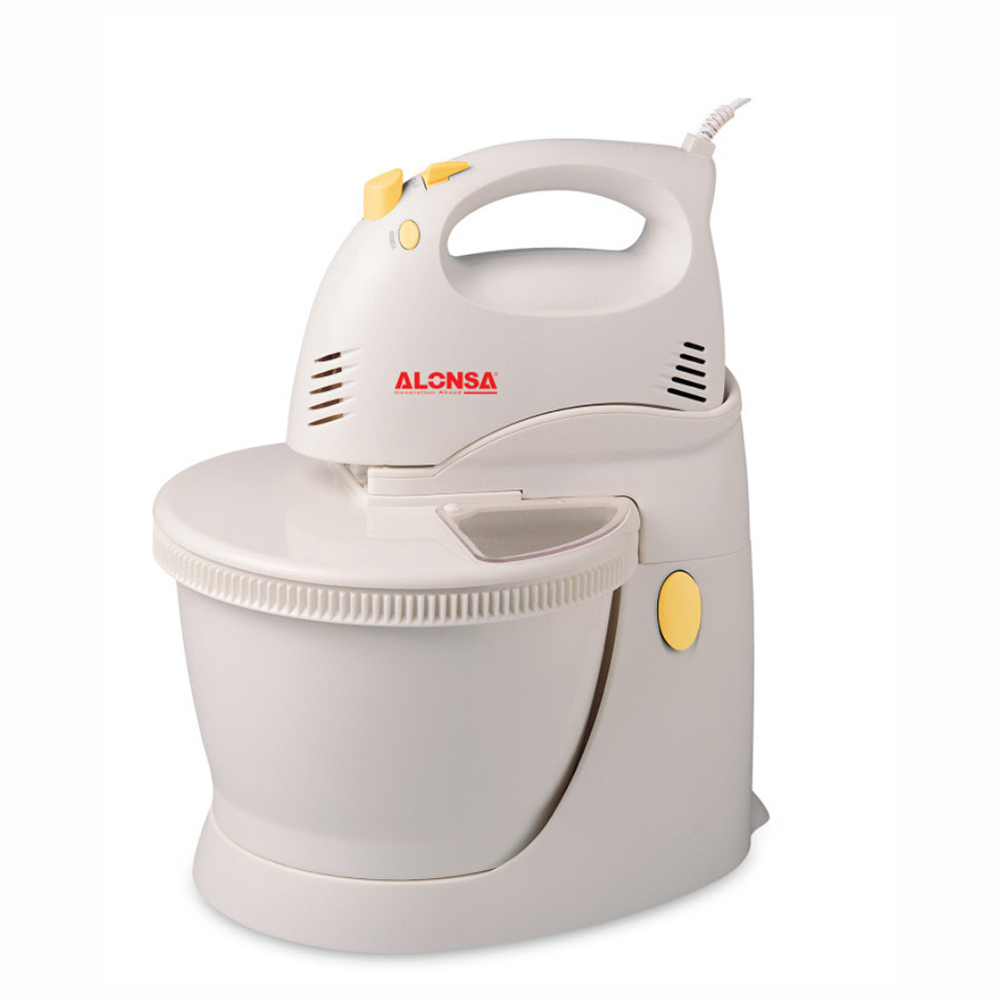 Electric Hand Mixer with Bowl and Lid for Baking 250W - Powerful Motor with 5 Speed