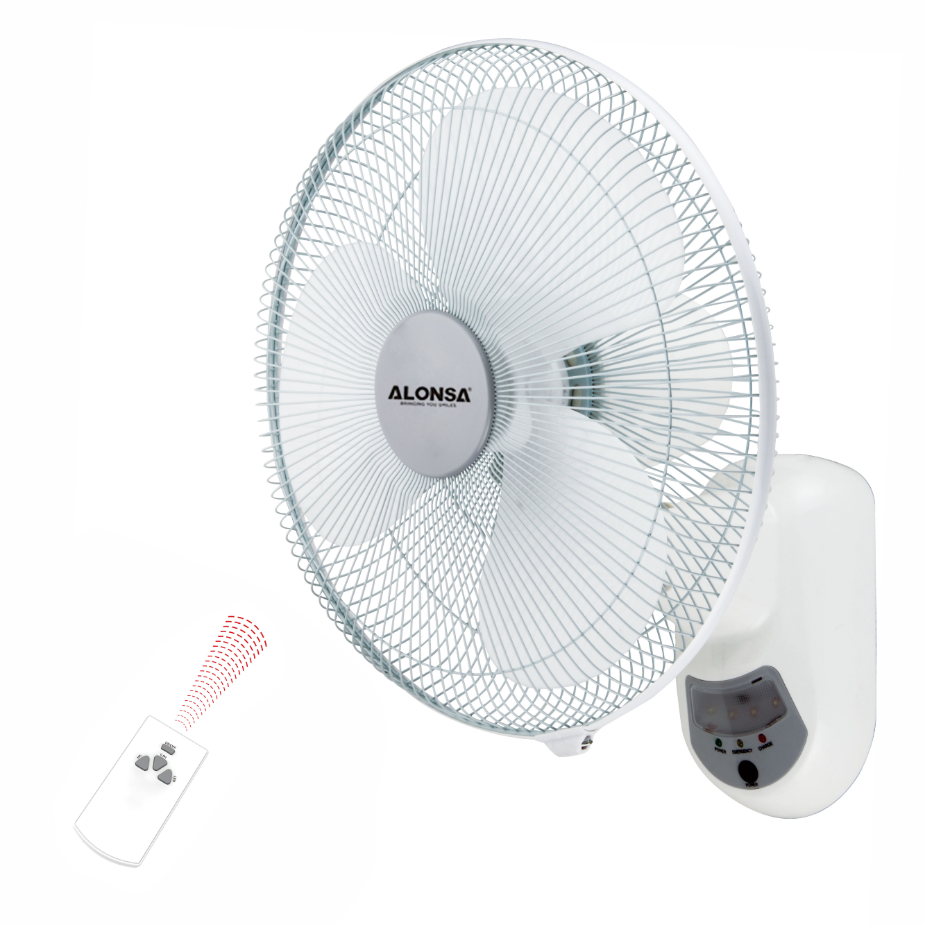 Wall Fan with Remote Control White - Al-112