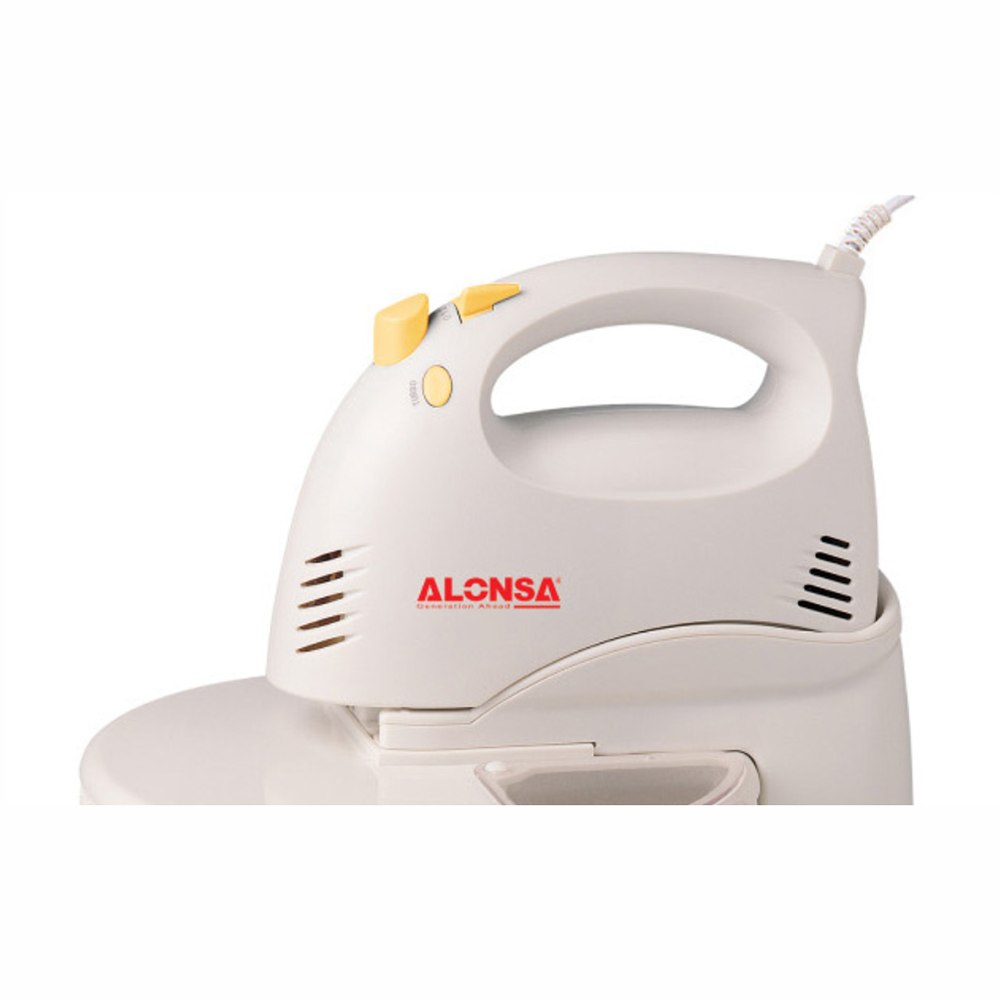 Electric Hand Mixer with Bowl and Lid for Baking 250W - Powerful Motor with 5 Speed