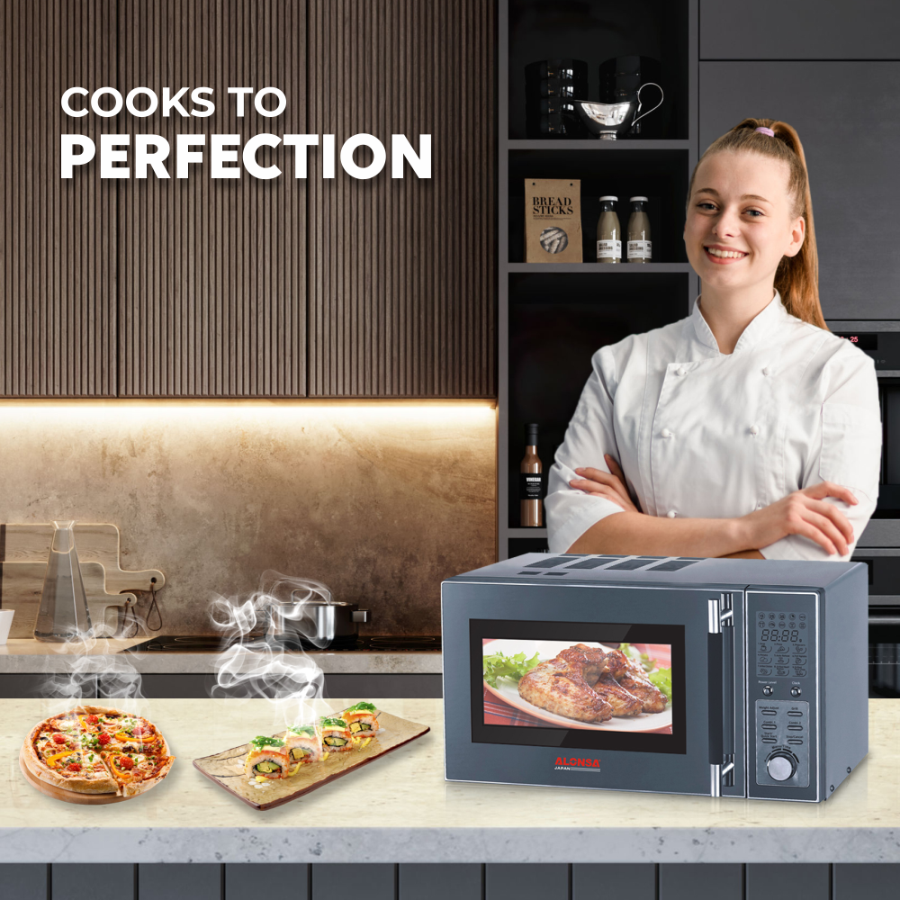 Microwave Oven 23Ltr with Grill, Easy Digital Touch Control | GLASS/GRILL RACK 900W